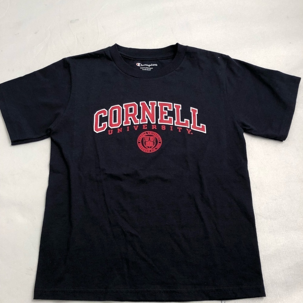 Champion Cornell University navy with red lettering short sleeve t-shirt
